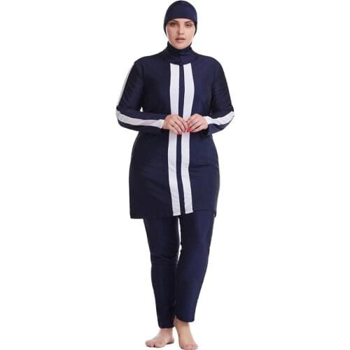 2020 Muslim Swimwear Islamic Full Cover Modest Plus Size Summer Beach Swim Wear Arab Women Beachwear Swimsuit Oversize
