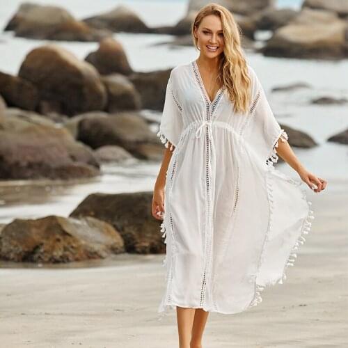 2020 Beach Dress Long Beach Cover up Vestido largo Verano Mujer Bathing suit Cover ups Beach Sarong Robe de Plage Tunic #Q939