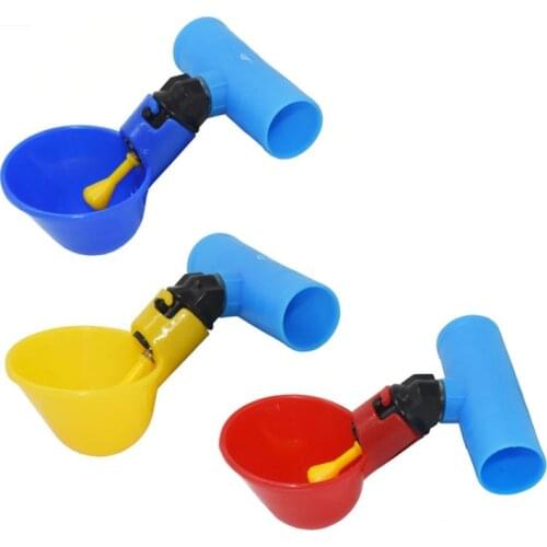 30 pcs Automatic Quail Drinker Chicken Waterer Bowl Straight pipe With Yellow Nipple Farm poultry drinking water system