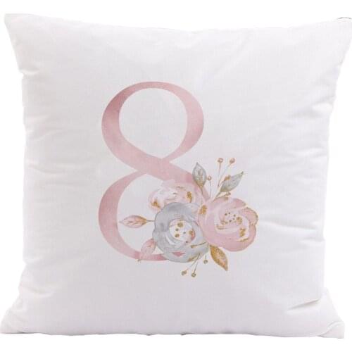45x45cm Number Pillowcase Throw Cushion Pillow Cover Printing Cushion Pillow Case Bedroom Office