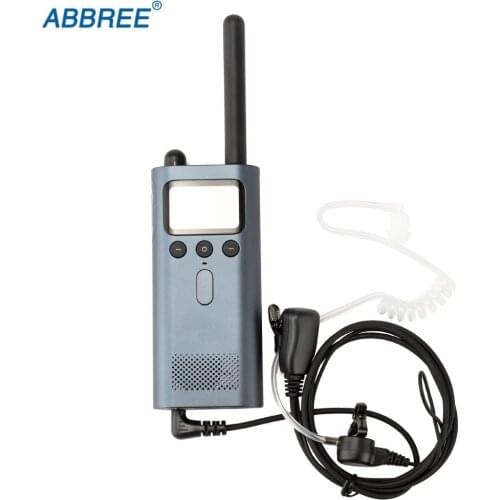 ABBREE PTT Mic Air Acoustic Tube In-ear Earpiece Headset For Xiaomi Mijia Walkie Talkie Interphone 1S FM Radio