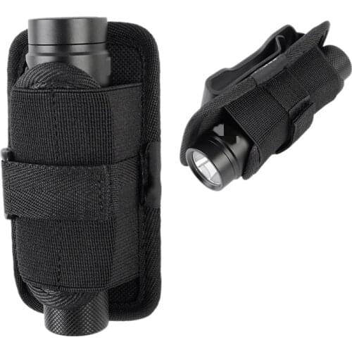 Outdoor Flashlight Cover Durable Nylon Flashlight Set Pu360 Degree Rotatable Clip Belt Carrying Case Adjustable Size Flashlight