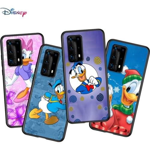 Disney Cute Donald Duck For Huawei P40 P30 P20 Pro P10 P9 P8 Lite RU E Mini Plus 2019 2017 Black Phone Case Cover