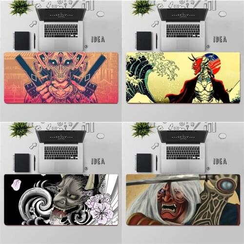 FHNBLJ High Quality Japanese samurai oni mask Silicone large small Pad to Mouse Game Rubber Computer Gaming mousepad
