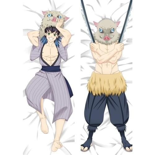 Hot Demon Slayer Kimetsu no Yaiba Hashibira Inosuke Cosplay Dakimakura Pillow Case Hugging Body Gift Prop