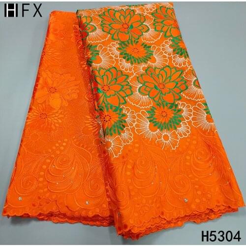 HFX New Arrival 2.5+2.5yards Swiss Voile Lace Fabric High Qaulity Brode Embroidered Swiss Voile In Sitzerland For Dubai Lace