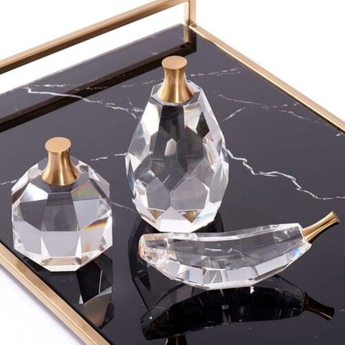 Crystal decoration home ornaments fruit Hotel desk decorations modern luxury home decoration accessories living room decor