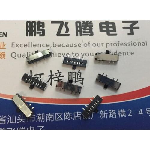 10PCS/lot Imported Japanese ALPS SSSS811501 toggle switch 4 feet 3 gear SMD sliding side dial power switch