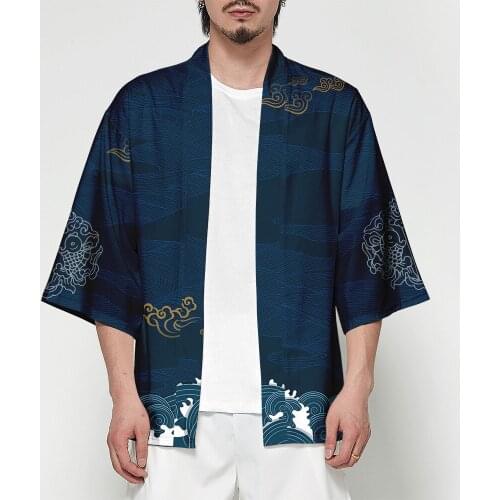 Kimonos Japanese Men Women Kimono Cardigan Casual Yukata Streetwear Personality Comfortable Kimono Popular Ethnic Costume Kimono