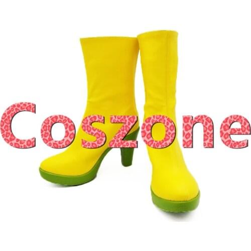 Masked Rider Kamen Rider Poppy Yellow Cosplay Shoes Boots Halloween Carnival Cosplay Costume Accessories