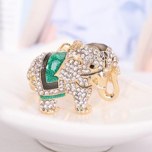 Cute Chaveiro Metal Elephant Key Chain Fashion Animal Keychain Personalized Car Women Bag Key Ring Holder CH3593