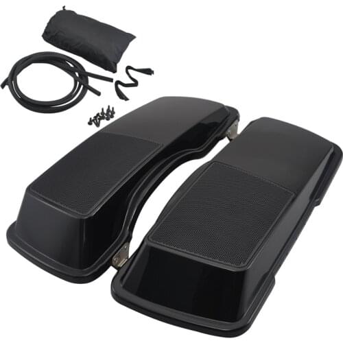 Motorcycle Black 6x9 Saddlebag Speaker Lids Grilles Covers For Harley Touring Road King Glide Ultra FLHR FLHT1993-2014