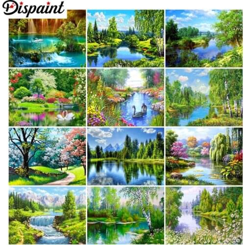 Dispaint 5D Diamond Embroidery Needlework Kit "Tree beautiful landscape" Diy Diamond Painting Cross Stitch Home Decoration Gift