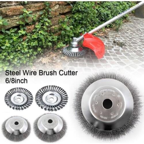 Grass Tray Plate for Lawnmower 8/6 inch Steel Wire Grass Trimmer Head Rounded Edge Weed Trimmer Head Grass Brush Removal