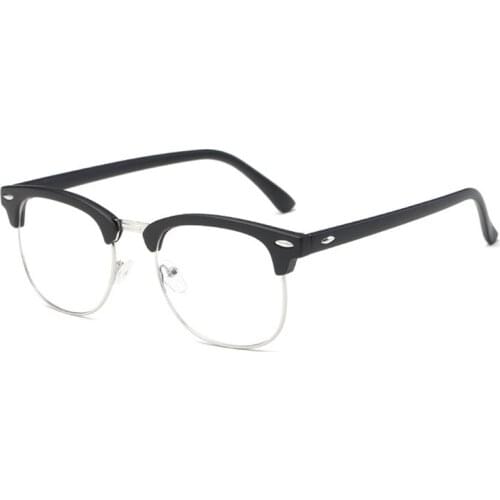 Finished Myopia Glasses Women Men Nearsighted Eyeglasses Students Shorted Sighted Spectacles Rivets Semirim Frame Glasses 0~-6.0
