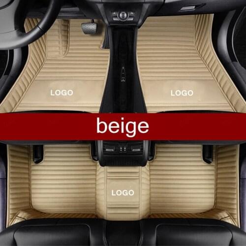 Custom Car Floor Mats for Toyota Crown Tundra RAV4 Prado 4Runner 86 Avalon Land Cruiser Corolla Camry Auto Carpet Cover Beige