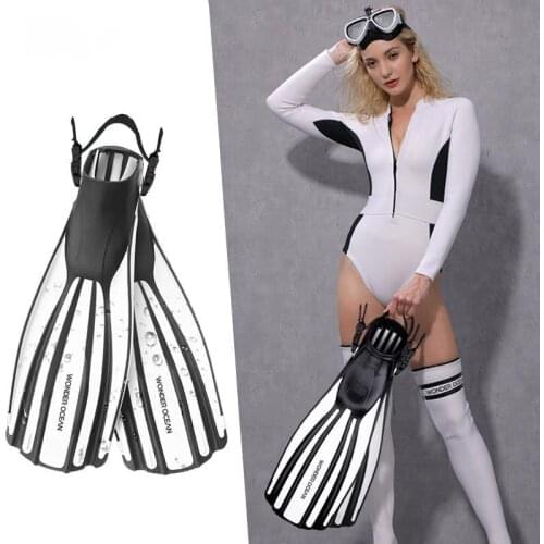 Wonderocean diving fins Adult Professional Scuba frog shoes equipped with deep diving four wire King Kong adjustable