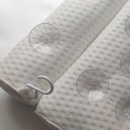 Bath Pillow 4D Air Mesh Luxury Spa Bathtub Head Neck Rest Back Shoulder Support with 7 Non-Slip Suction Cup Tub Cushion