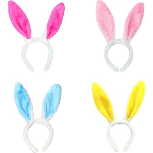 Easter Rabbit Ear Headband Adult Children Universial Hairband Dress Costume Bunny Ear Hairband Hair Accessories Dropshipping