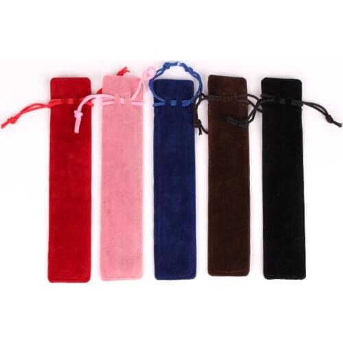 Multi-color Single Fountain Pens Pouch Handcrafted Flannel Pencil Bag Marker Pen Pouch Cosmetic Pouch LX8770