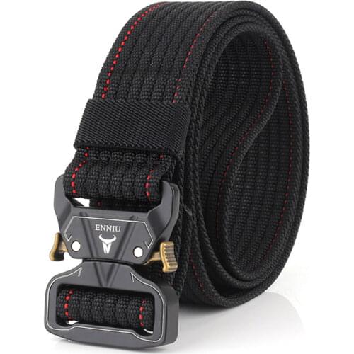 Nylon Belt Army Tactical Belt Men Metal Pluggable Buckle Military Combat Belts Knock Off Emergency Survival Waist Tactical Gear