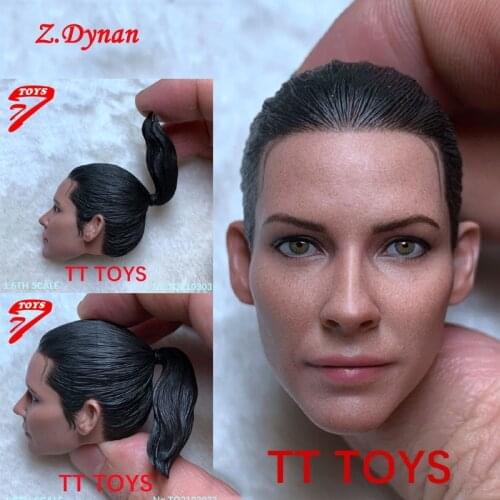 Woman Head Sculpt 1/6 Evangeline Lilly Head Model Female Head Carving For 12'' TBleague Action Figure Doll soldier accessories