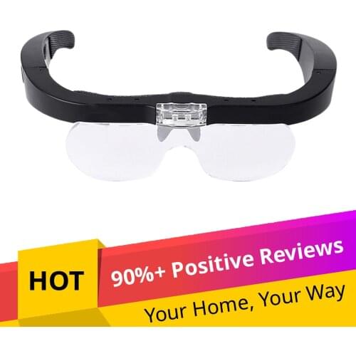 HOT-1.5X 2.5X 3.5X 5.0X Magnifier Glasses Eye Loupe LED Lighting USB Rechargeable Magnifying Glass for Jewelers Watchmaker