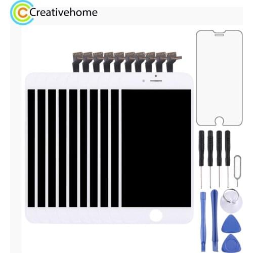 Domestic 10pcs for iPhone 6 6S 7 8 Plus IPS LCD Touch Digitizer Screen Assembly with Frame Replacement for iPhone Display Screen