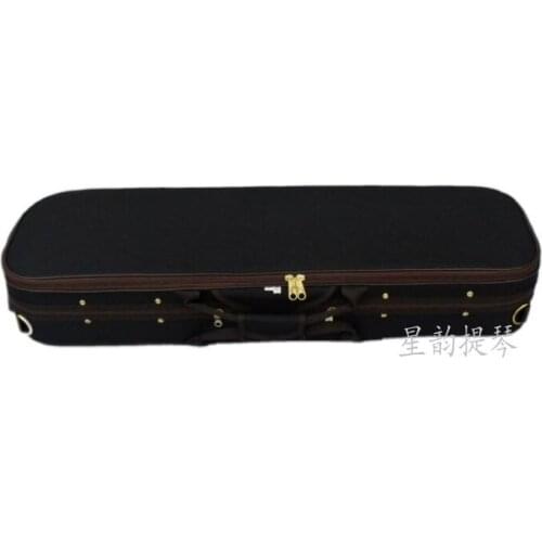 High-end coffee edging waterproof and moisture-proof portable double-back violin case box 1/4 2/4 3/4 4/4 1/8