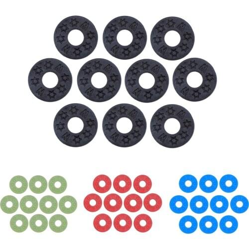 10 Pieces Acoustic Electric Guitar Bass Strap Block Rubber Safety Strap Lock Washer Gasket Cushion