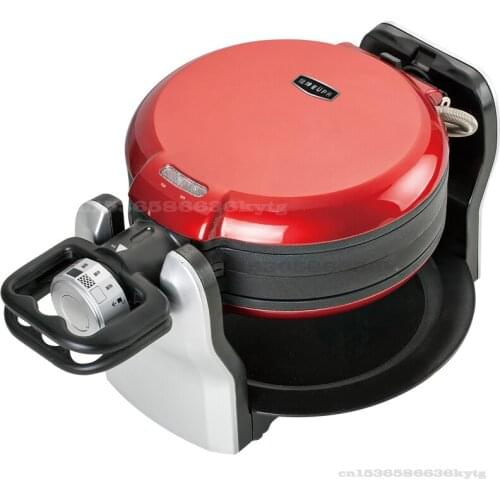 220V/1500W Household Automatic Waffle Cake Machine Double Side Heating Turnover Rotary Super Thick Muffin Machine
