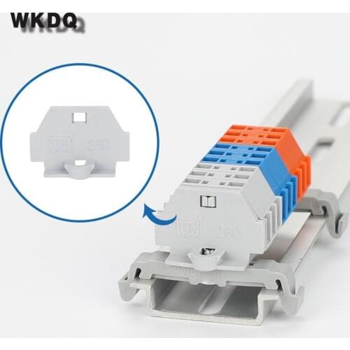 260-361 End Plate for Mini Din Rail Terminal Blocks End Cover 10Pcs Connector