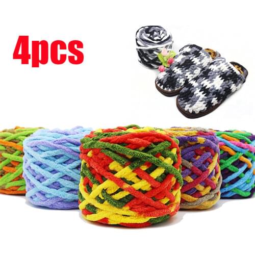 4pcs Colorful Thick Yarn for Knitting Beautiful Hat Scarf Sweater Shoes giant wool blanket Cashmere Yarn