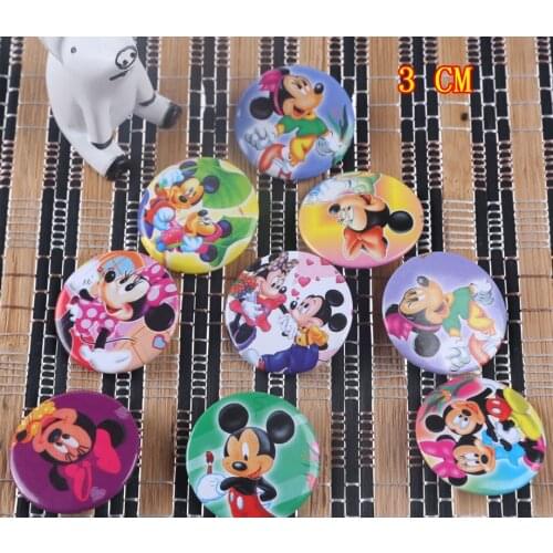40pcs Mickey Cartoon Children Badge Children Encourage Medal Cartoon Brooch TV & Movie Character Movie Pin Plastic