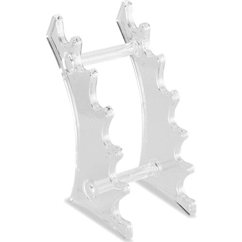 Acrylic 6-Slots Display Stand, Eyebrow Fountain Pen Pencil Jewelry Makeup Brush Rack Organizer Holder for Home Office Store Usag