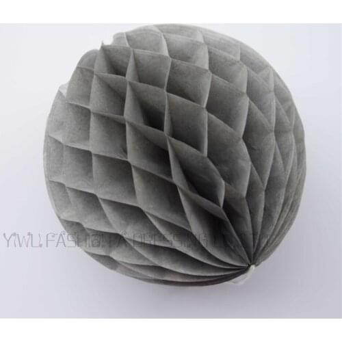 Free Shipping 17pcs/lot 6inch (15cm) Grey Tissue Paper Honeycomb Flowers Balls Party Decorations