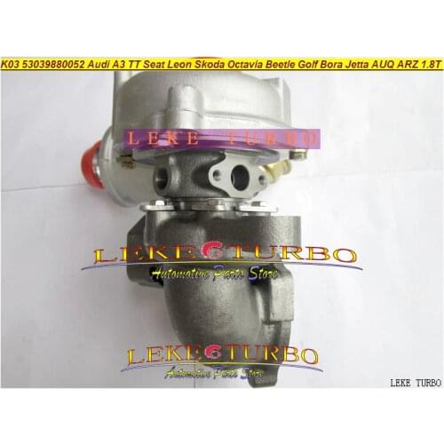 Free Ship K03 53039880052 Turbo 53039700052 For Audi A3 TT SEAT Leon SKODA Octavia VW Beetle Golf Bora Jetta AUQ ARZ 1.8T 1.8L