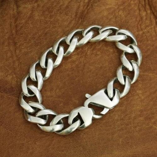 925 Sterling Silver Lobster Clasp Bracelet Charms Fashion Link Chain TA233