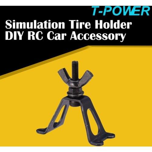 T-power RC Tire Holder Simulation Wheel Rack DIY RC Car Accessory Fit for 1/10 Axial SCX10 D90 RC Crawler Car