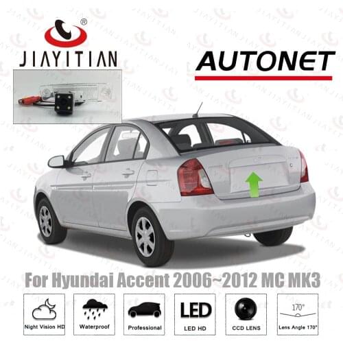 JiaYiTian rearview camera For Hyundai Accent 2006~2012 MC MK3 CCD/Night Vision backup camera Reverse Camera license plate camera