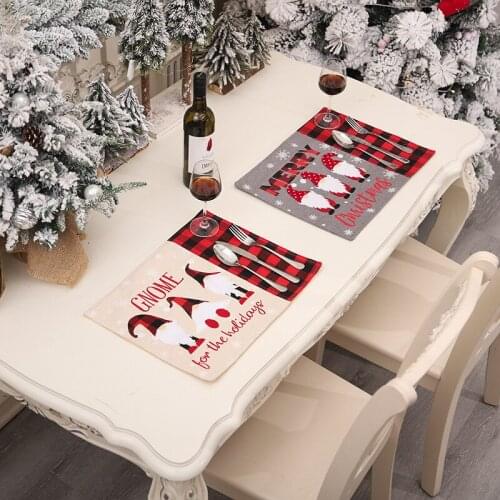 Faceless Elderly Heat Pad/New Cute Forester Table Mat/Christmas Placemat Tablecloth/XMAS Scene Dress Up Supplies
