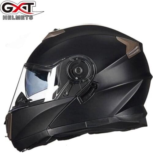 Winter Anti-fog double lens GXT Flip up motorcycle helmet for men and women motocross motorbike helmets made of ABS M L XL