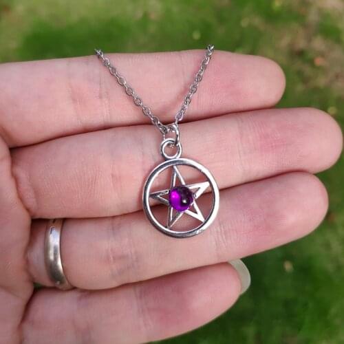 Witch Pentagram Pendant Necklace Goddess Pendant Necklace Pagan Gift Witchcraft