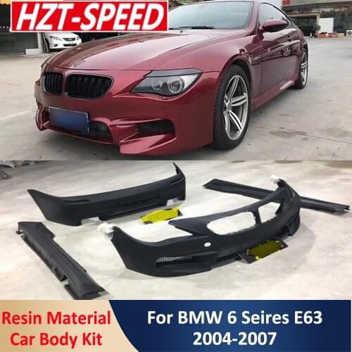 Resin Unpainted Car Body Kit Include Front Rear Bumpers Side Skirts Suit For BMW 6 Series 630 640 650 E63 Coupe 2004-2007 Modify