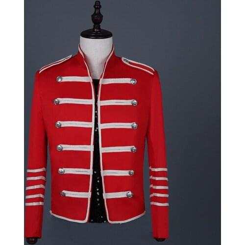 Casual Blazer for Men White Stripes Jacket Punk Coat for Nightclub Singer Dj Costume Male Slim Outfit