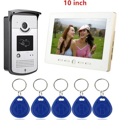 7'' TFT LCD Wired RIFD Video Intercom Doorbell Door Phone System for home Indoor Monitor 700TVL IR Outdoor Camera Metal