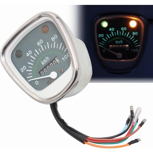 Retro 100KM/H Speedometer Gauge Odometer w/ Indicator Light For Honda Passport C50 C70 C90 C70K1 -D3 C70MK3 C90 Deluxe 50 C50