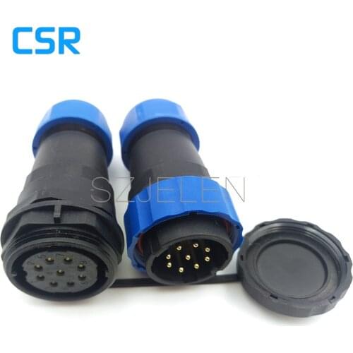 SD28TP-ZM, waterproof 9pin connector , Industrial machinery automation connectors, 9pin Outdoor cable connector waterproof