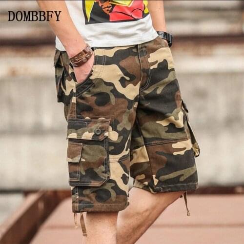 Camouflage Camo Cargo Shorts Men Summer Casual Cotton Multi-Pocket Loose Shorts Army Military Tactical Shorts Plus Size 29-44