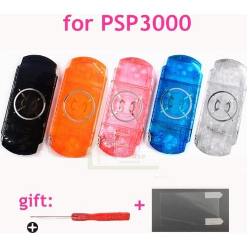 E-house Clear White Color replacement Housing Shell for PSP3000 PSP 3000 Game Console Shell Cover Case with Buttons